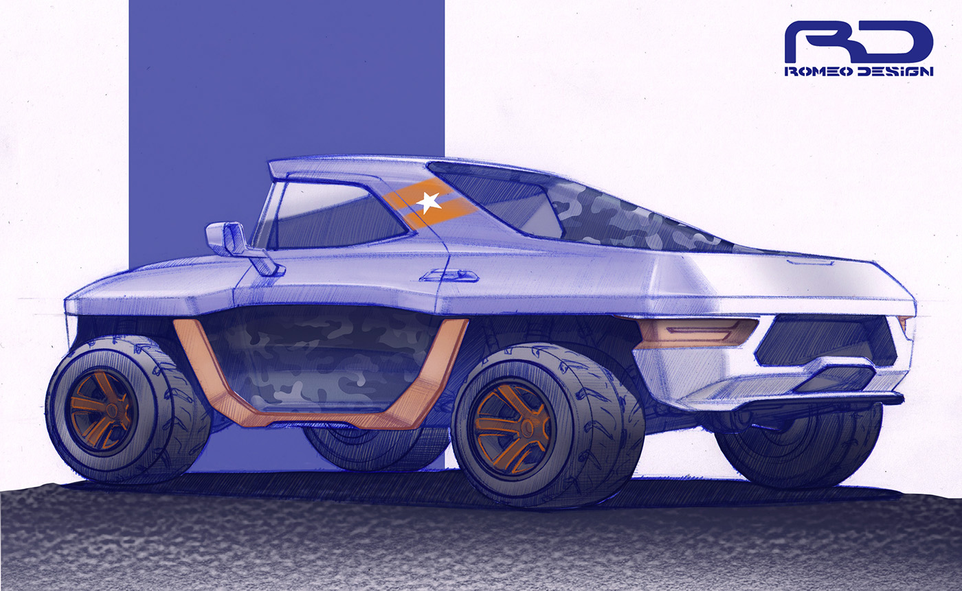 Pickup，Hand drawn car，Pickup hand drawn，