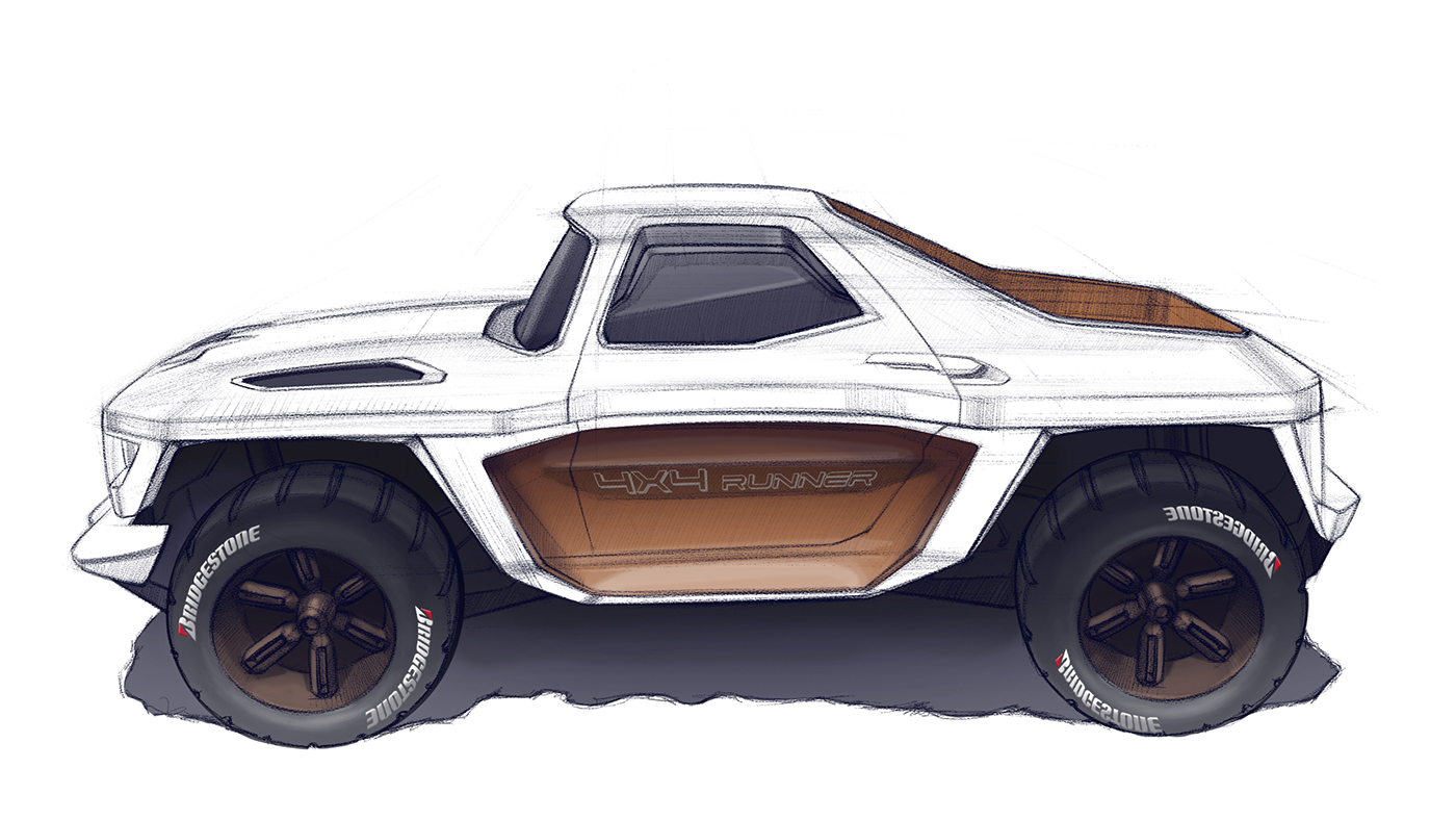 Pickup，Hand drawn car，Pickup hand drawn，