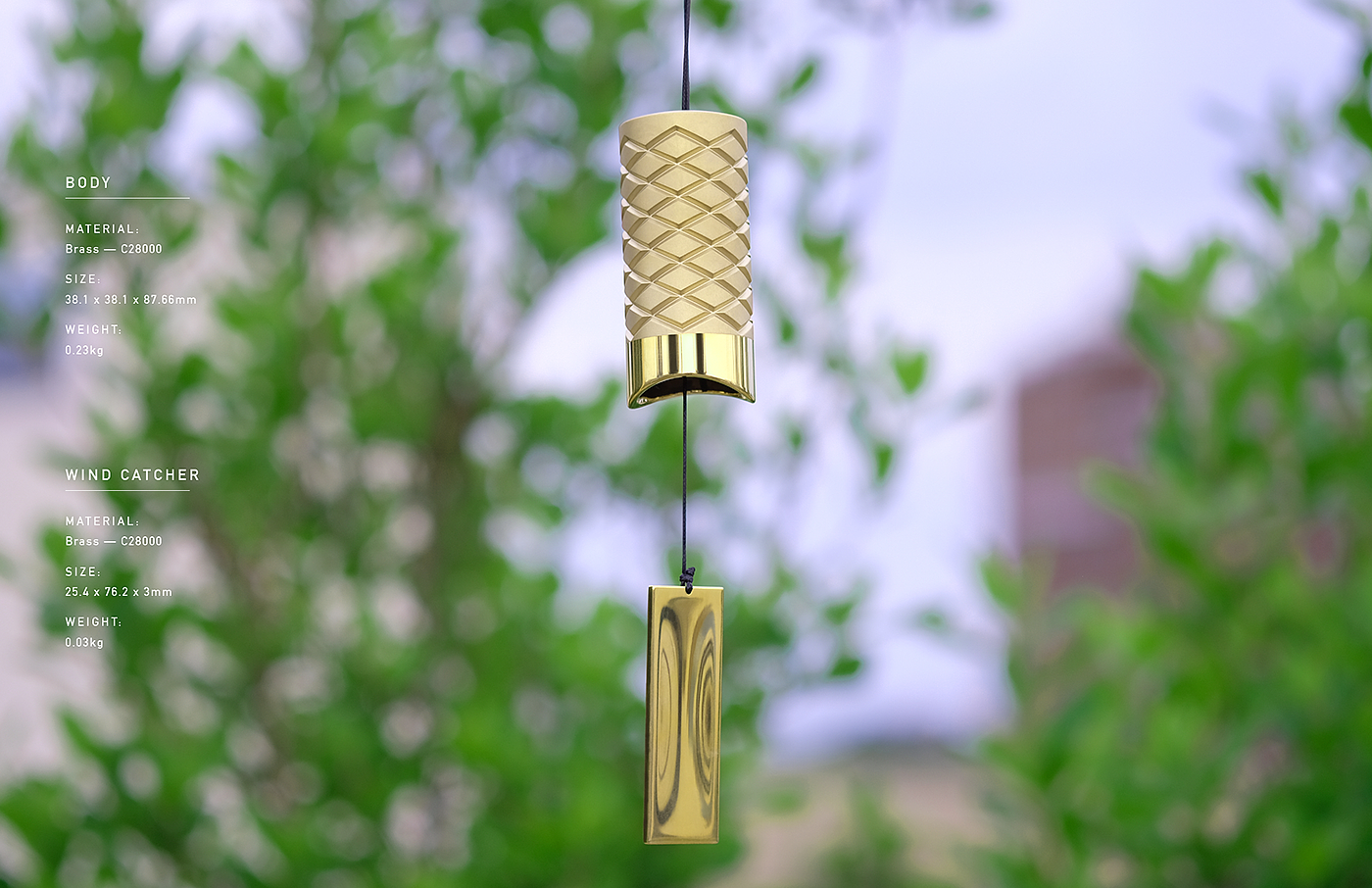 Wind chime，Metal，Musical Instruments，Pendant，decorate，