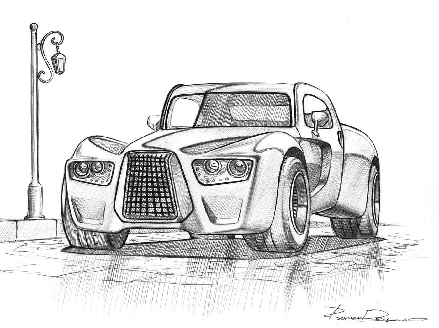 Pickup，Hand drawn car，Pickup hand drawn，
