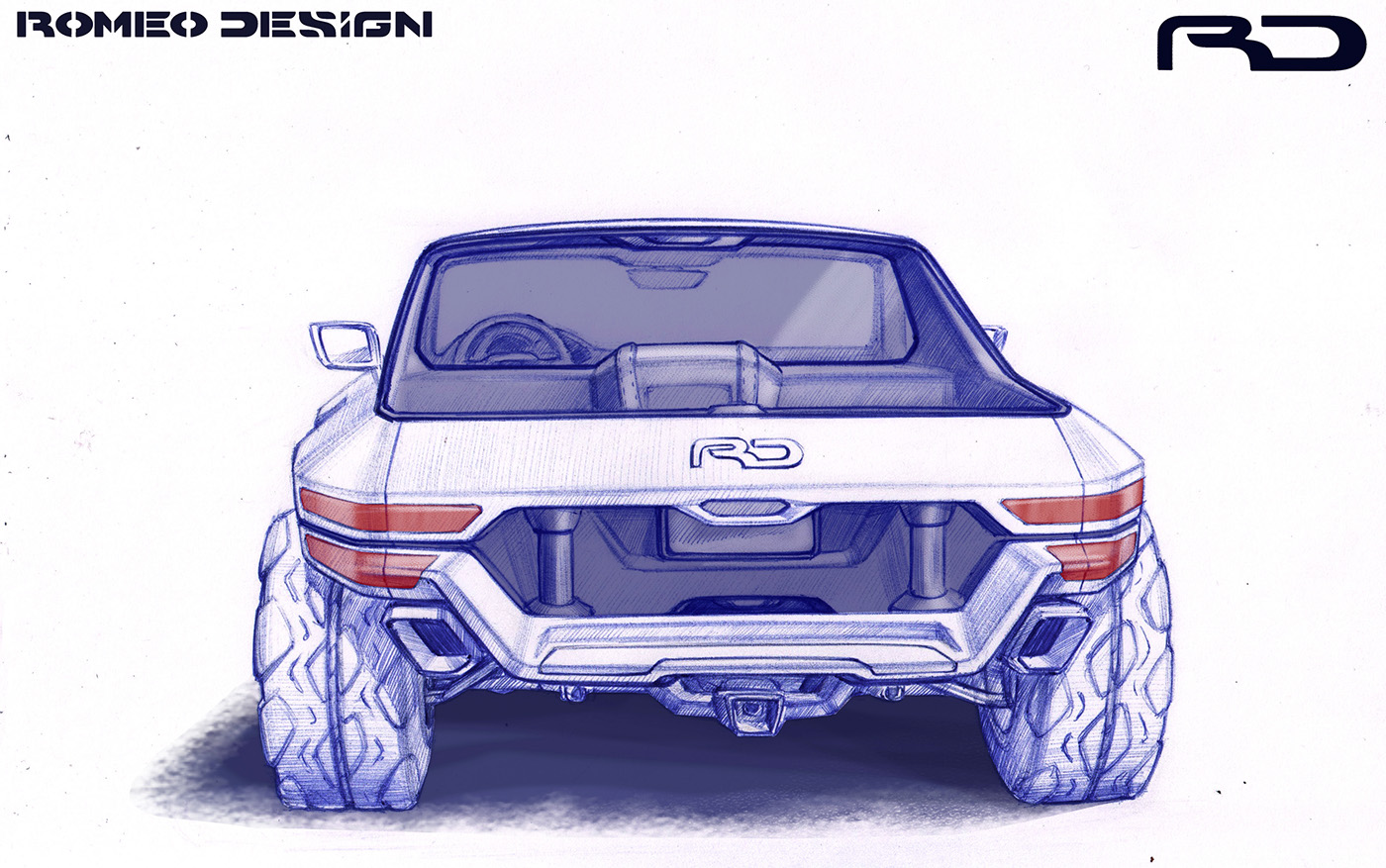 Pickup，Hand drawn car，Pickup hand drawn，