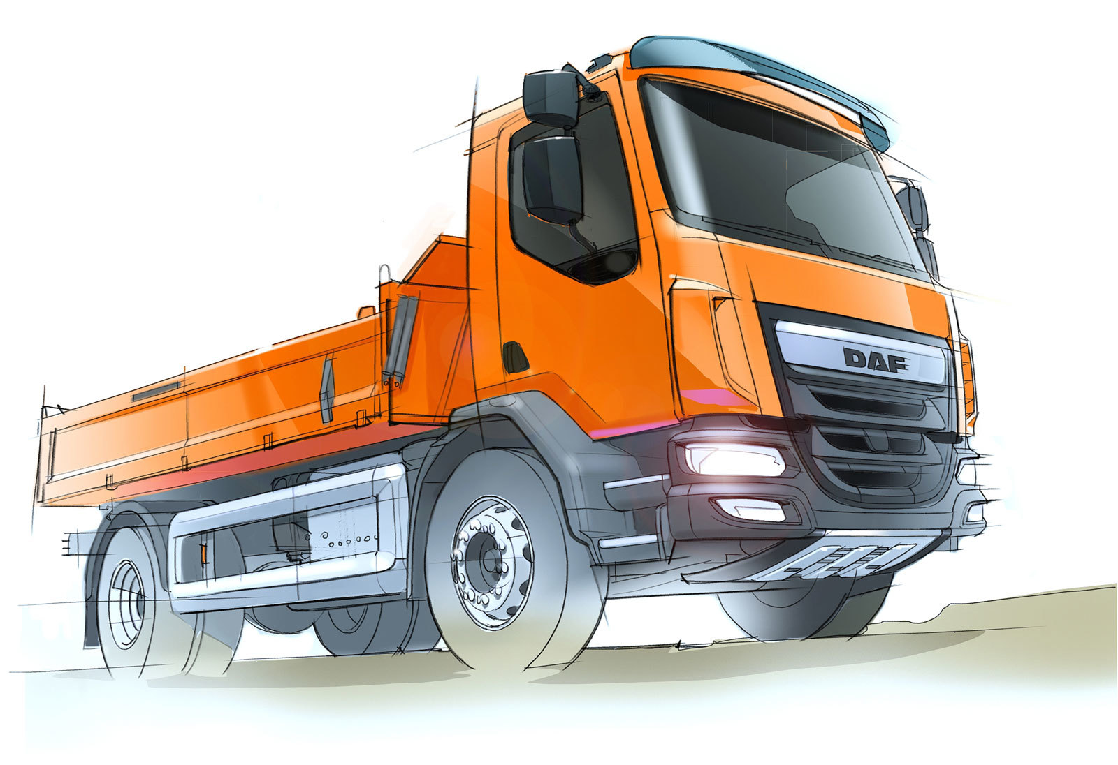 industrial design，product design，construction machinery，vehicle，freight transport，load，truck，Hand drawn sketch，