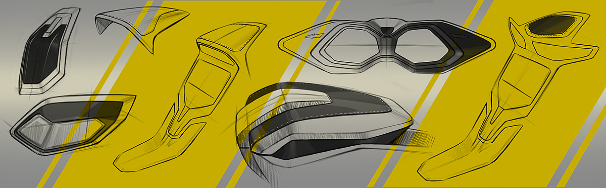 automobile，Interior decoration，city，hatchback ，Hand drawn，