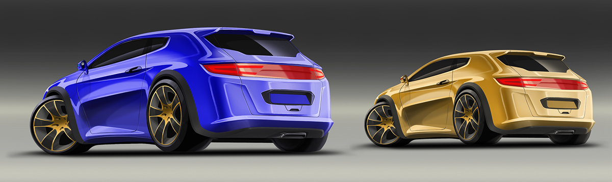 automobile，Interior decoration，city，hatchback ，Hand drawn，