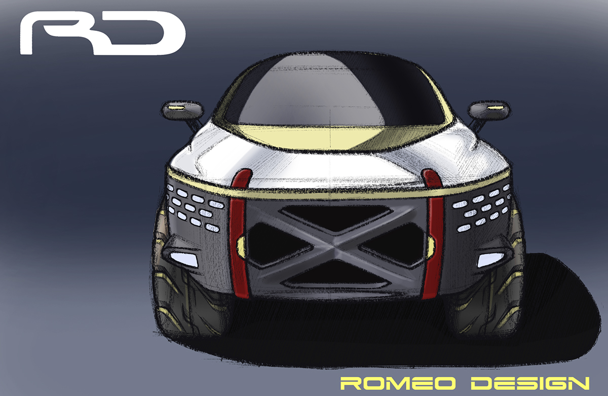automobile，Hand drawn，suv，Roman，