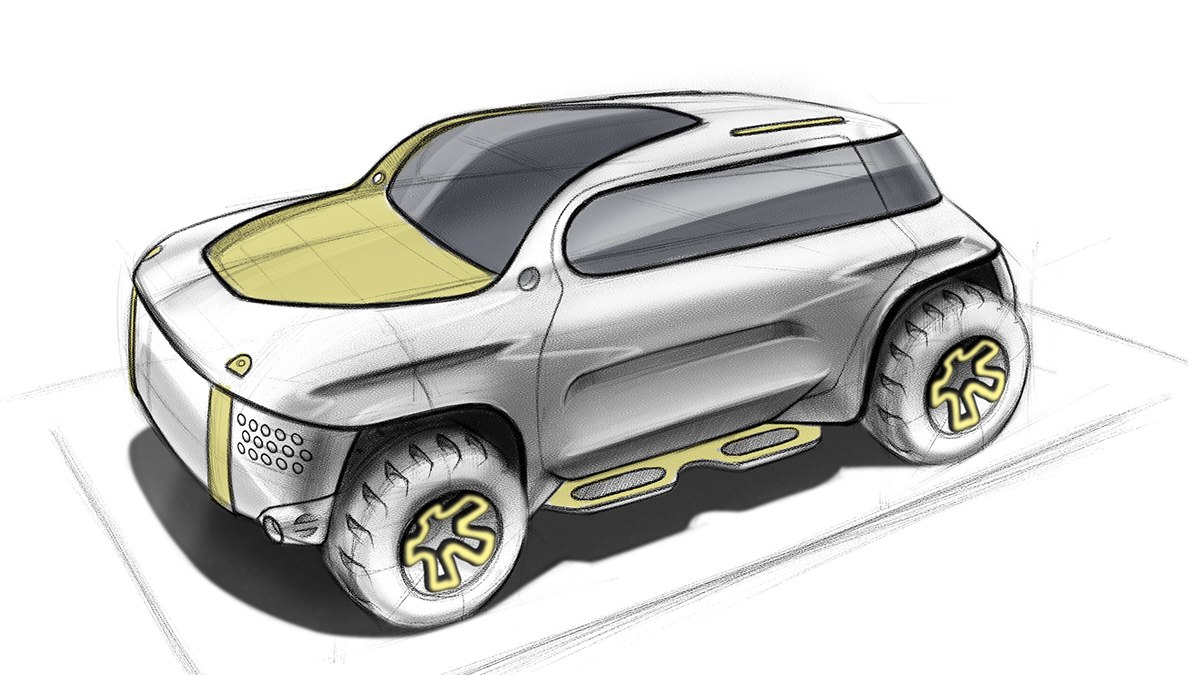 automobile，Hand drawn，suv，Roman，