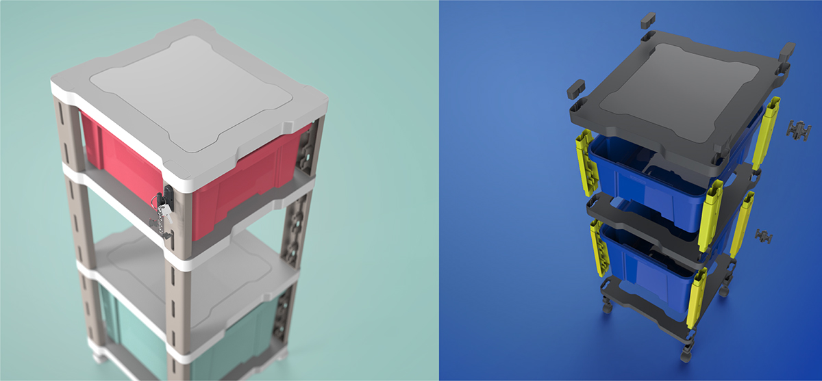 Storage box，product design，industrial design，T-Force，