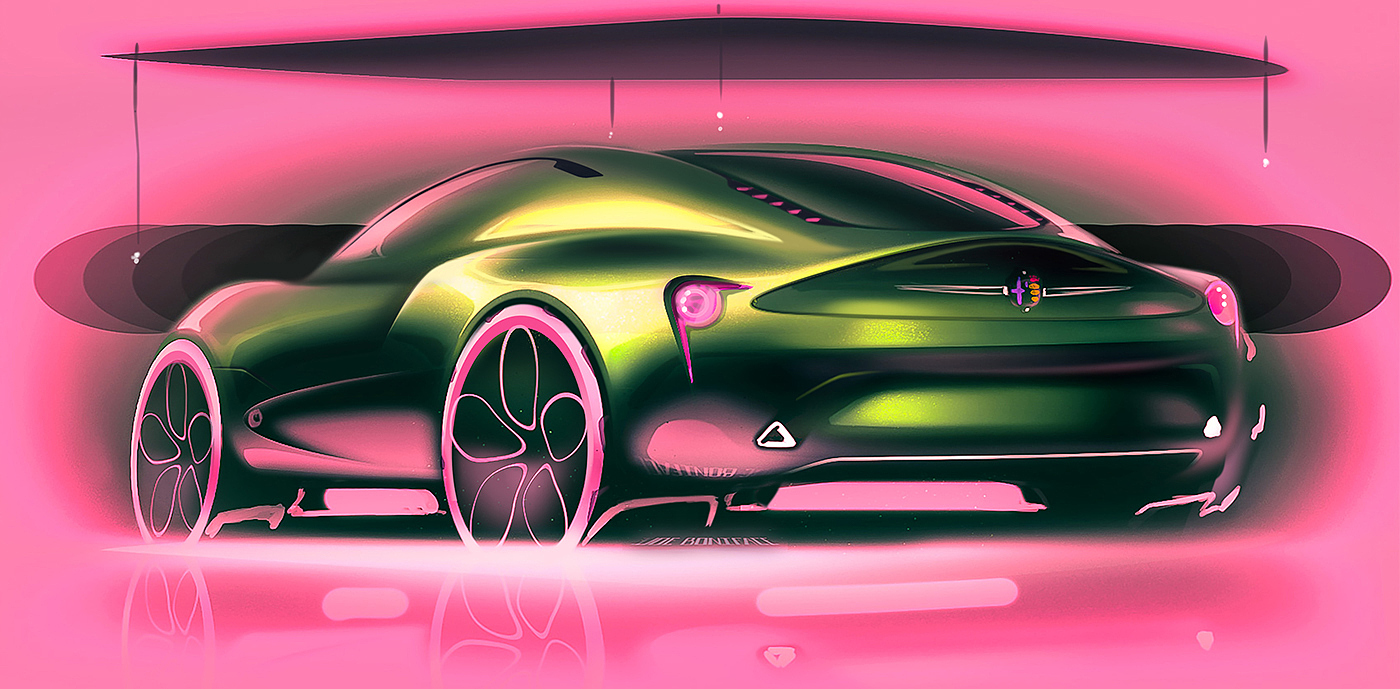 texture，ps，Render，Hand drawn，automobile，