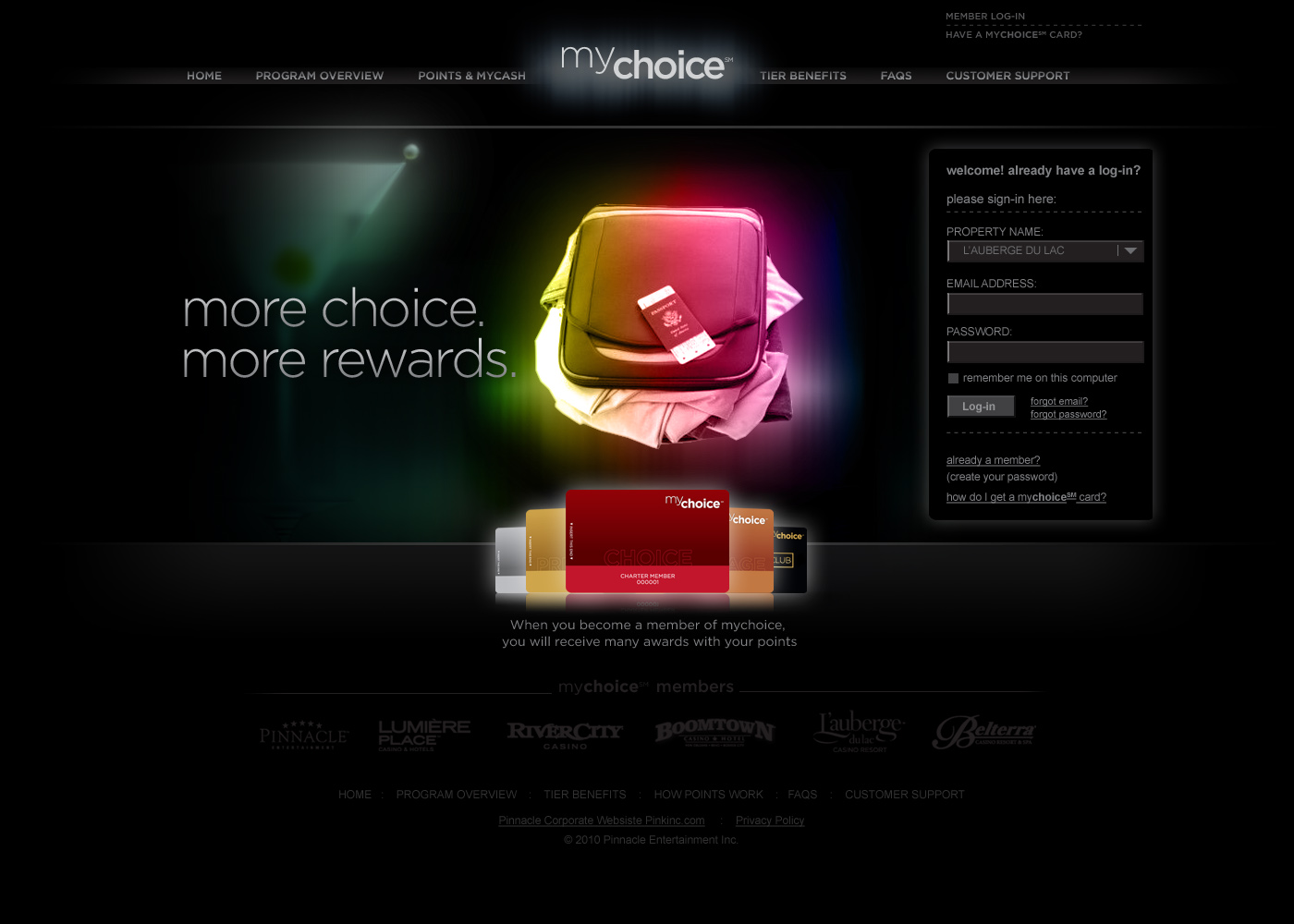 MyChoice Players Club Website Concept - 普象网
