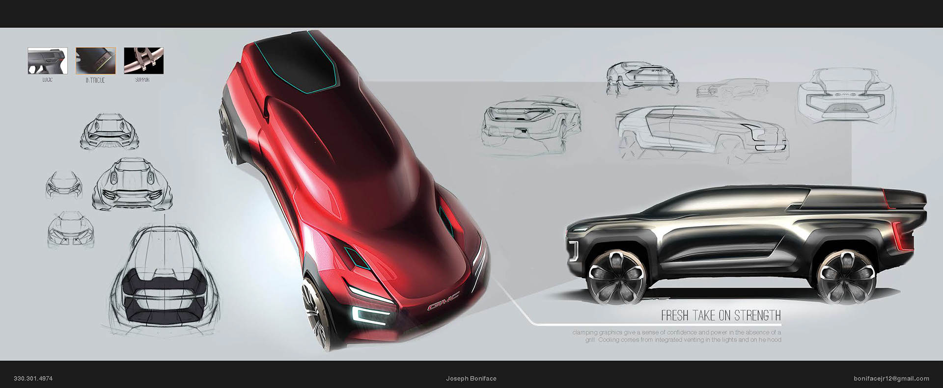 product design，Automatic design，GMC Cascadia，suv，