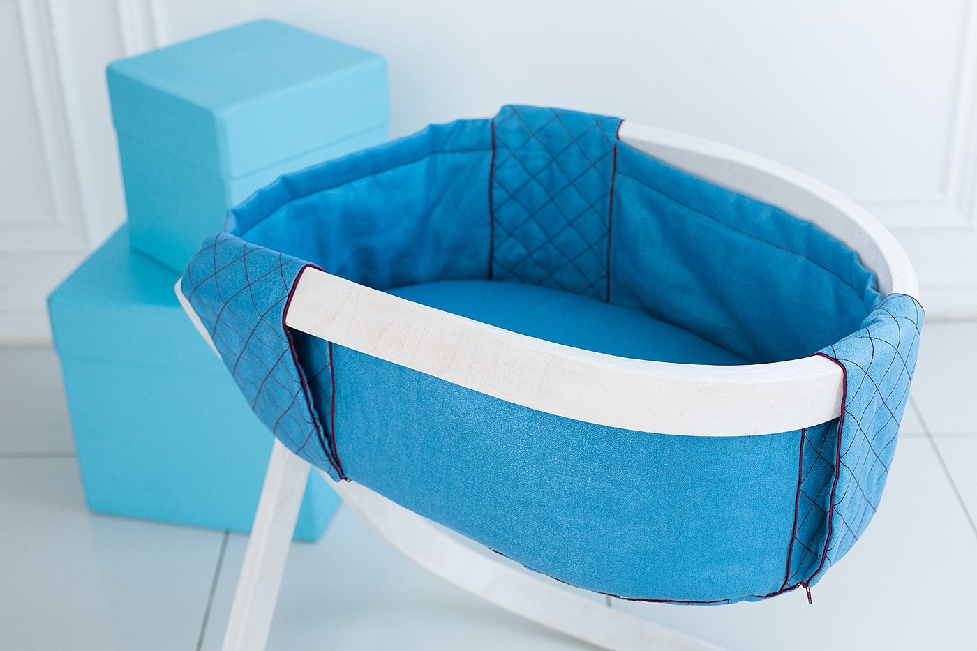 cradle，baby，blue，