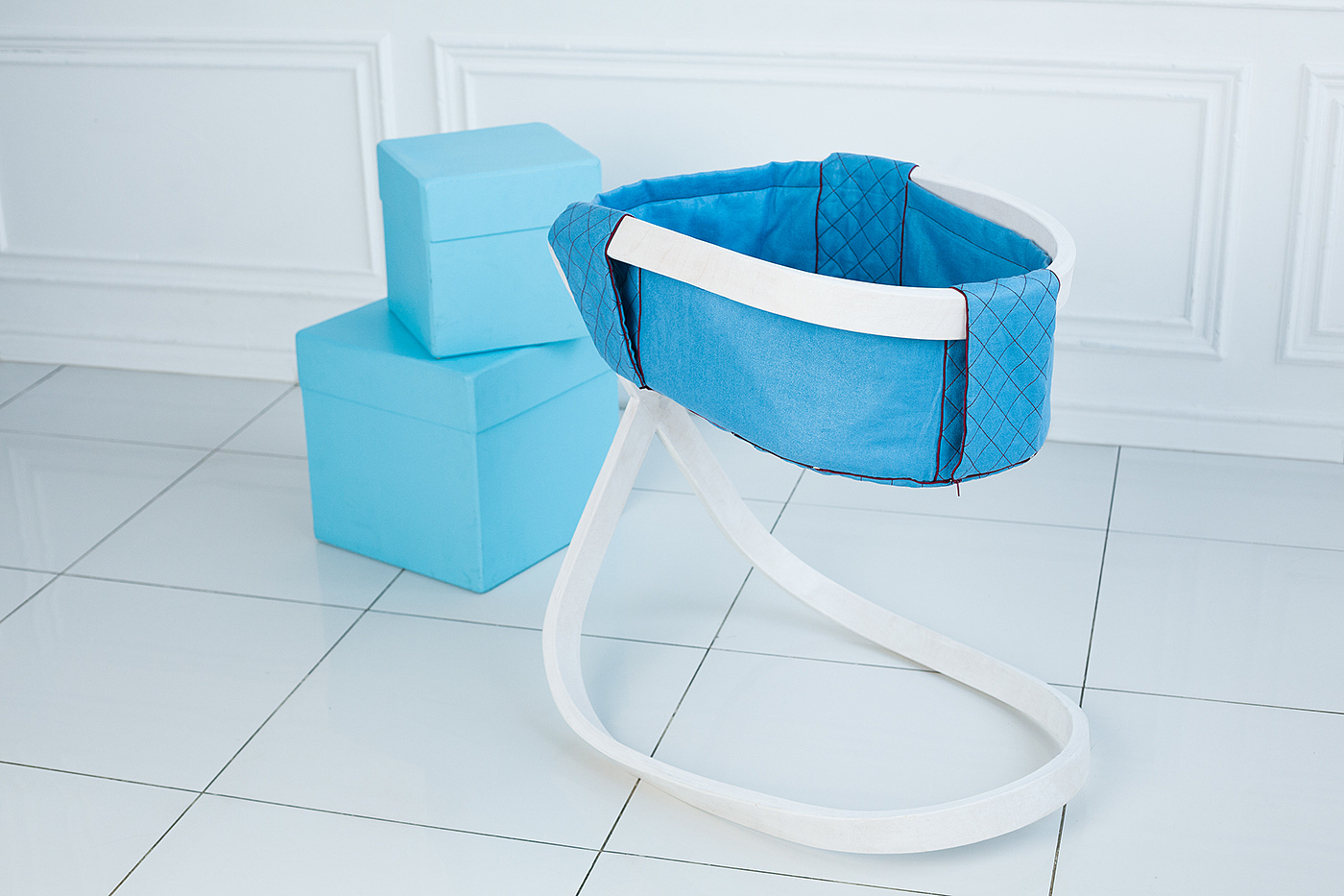 cradle，baby，blue，