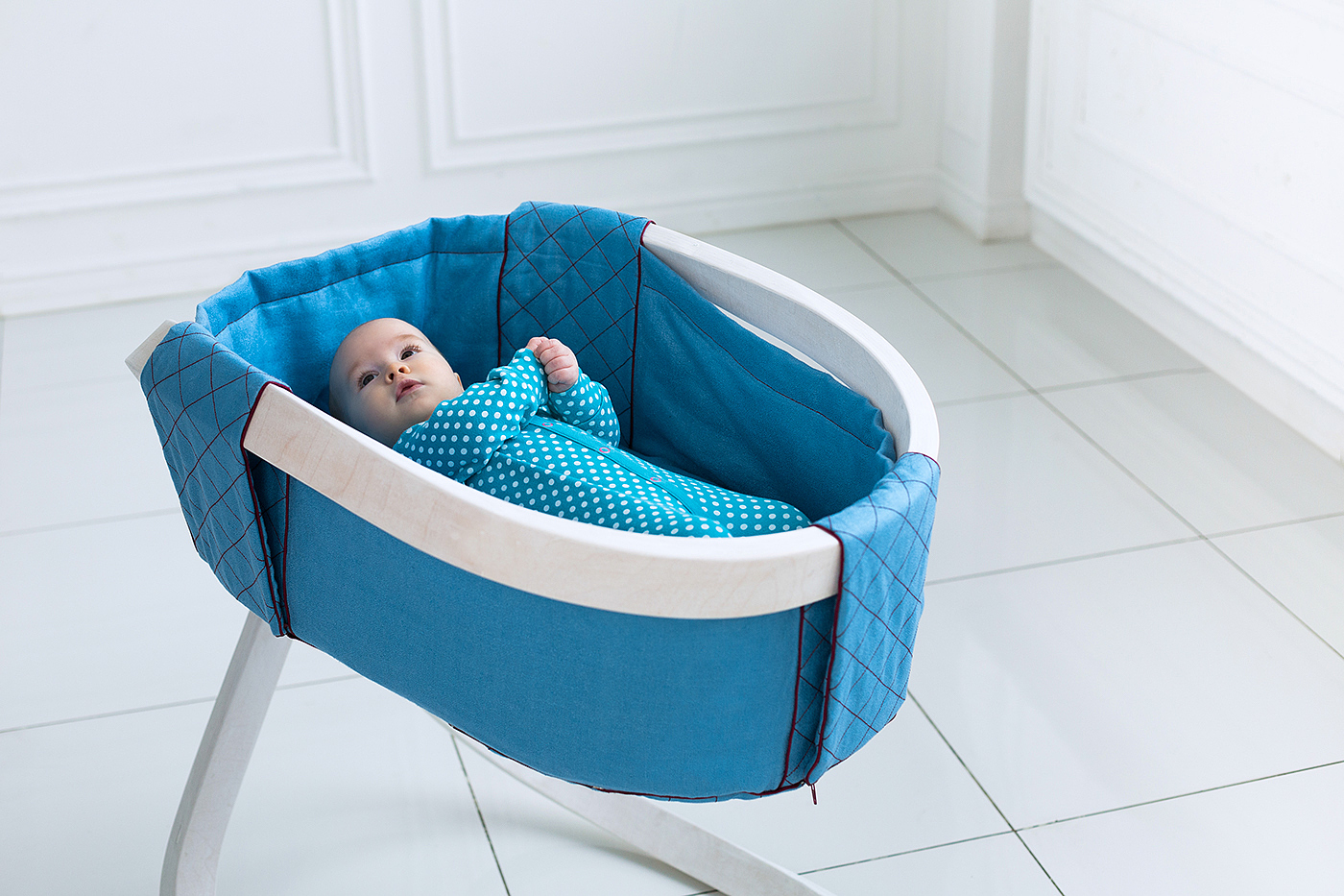 cradle，baby，blue，
