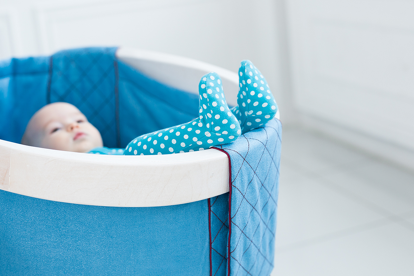 cradle，baby，blue，