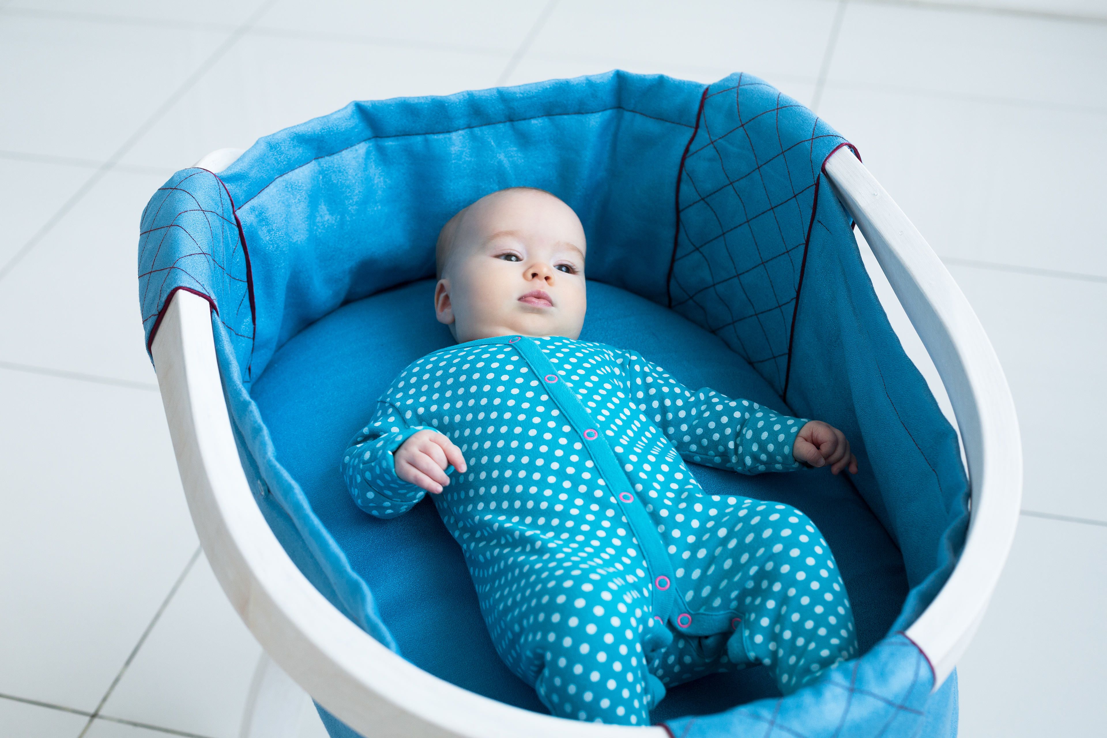 cradle，baby，blue，