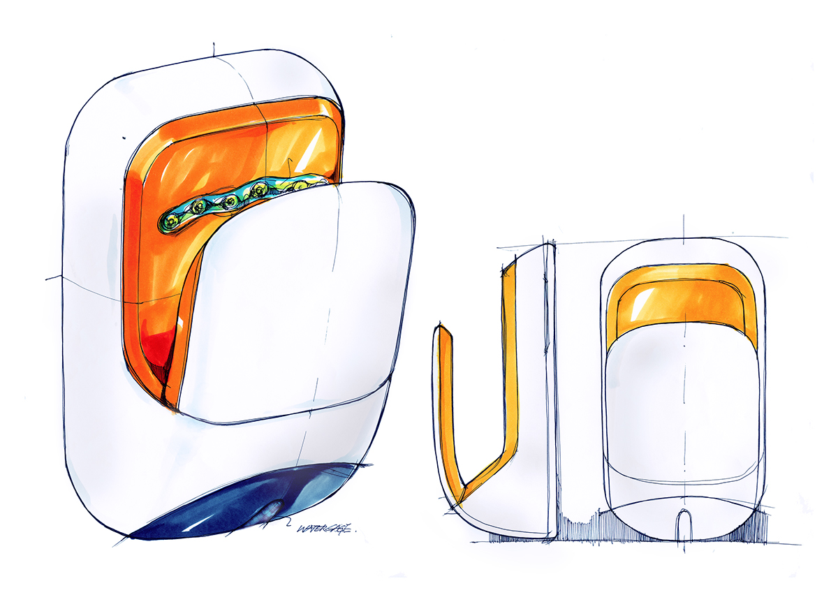 Hand dryer，concept，new type，sketch，originality，