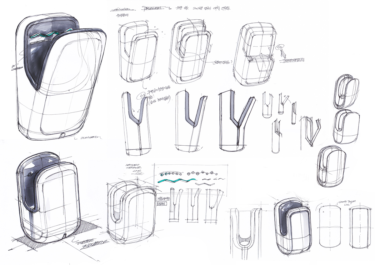 Hand dryer，concept，new type，sketch，originality，