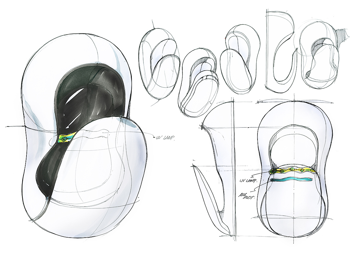Hand dryer，concept，new type，sketch，originality，