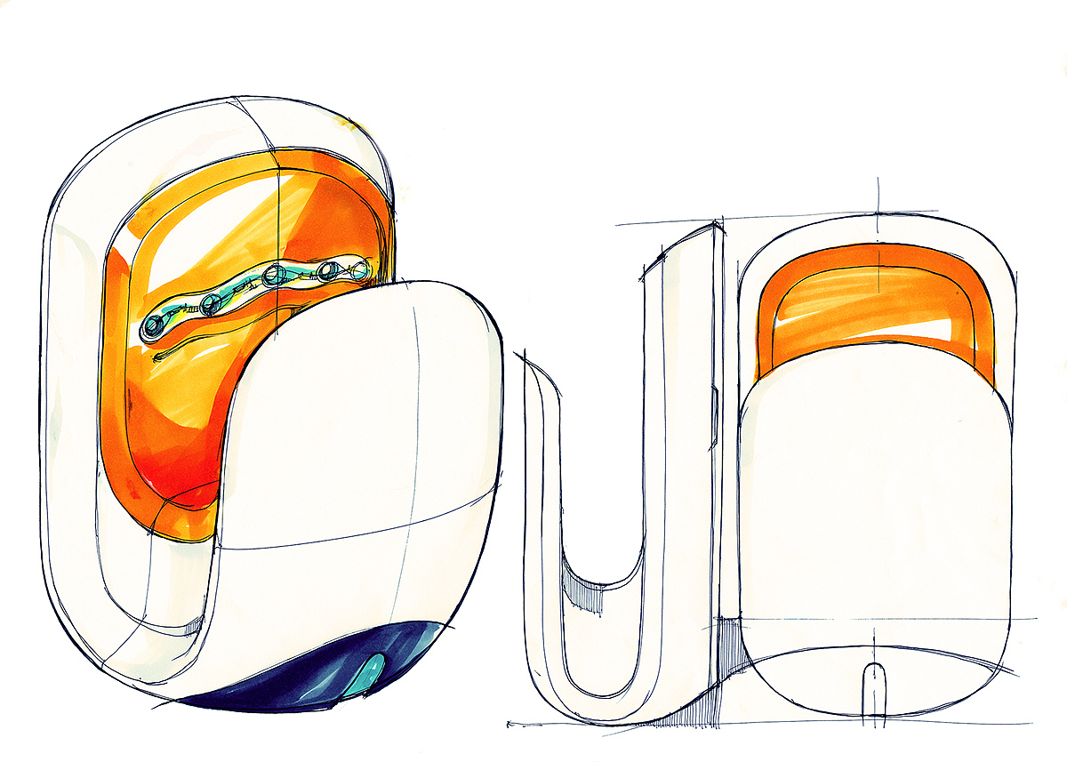 Hand dryer，concept，new type，sketch，originality，