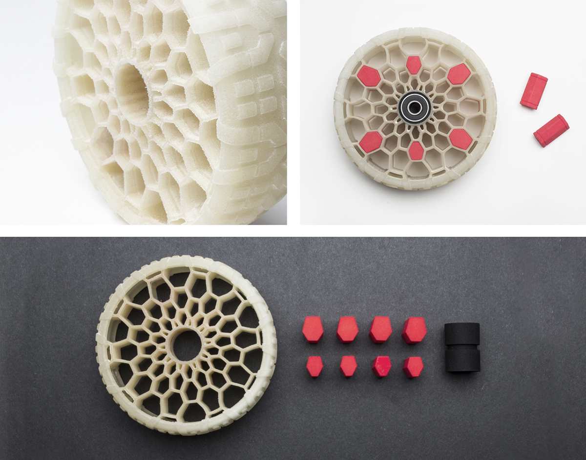 tyre，solid，airless，Strain mechanics，