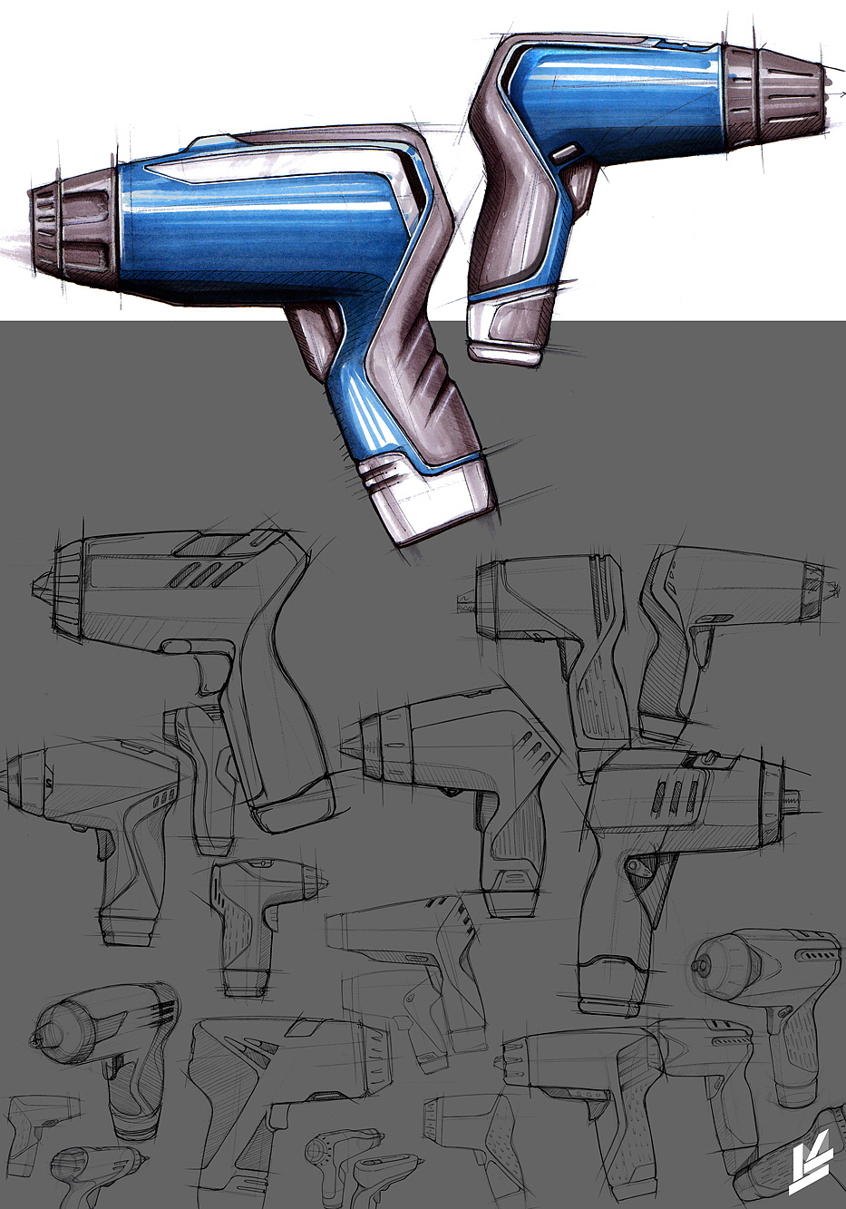 Hand drawn，