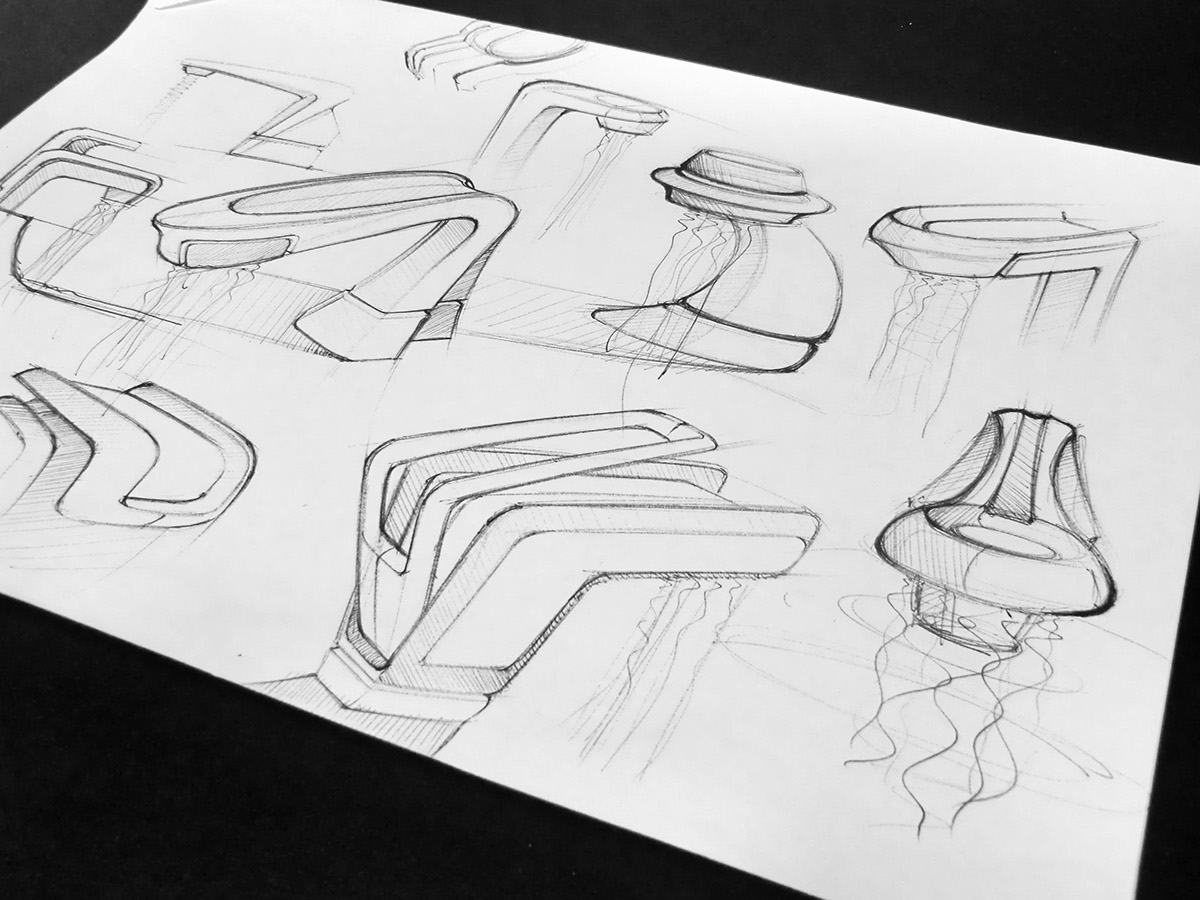 sketch，Hand drawn，industrial design，