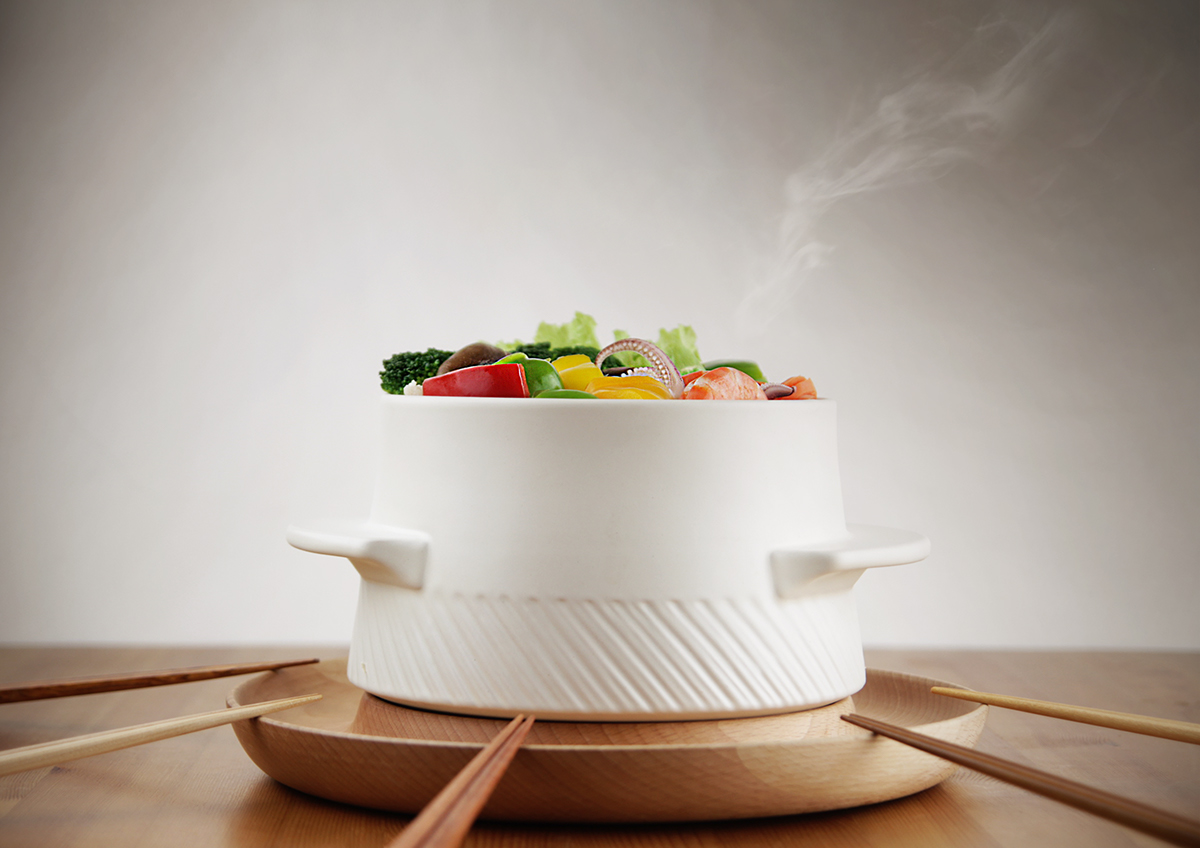 Gooddesign，rotate，Wooden plate，pot，family，Pottery，reddot，