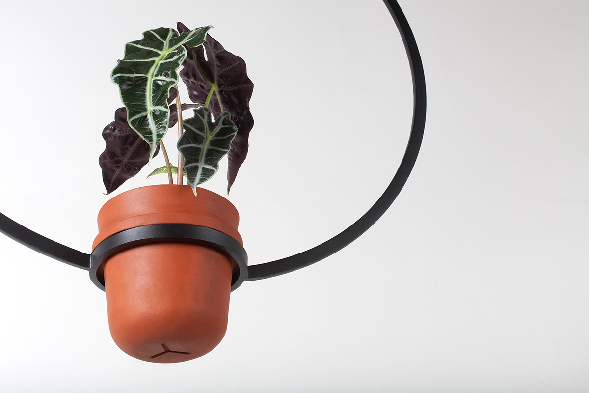 Flowerpot，Modeling design，Interior design，Iron，