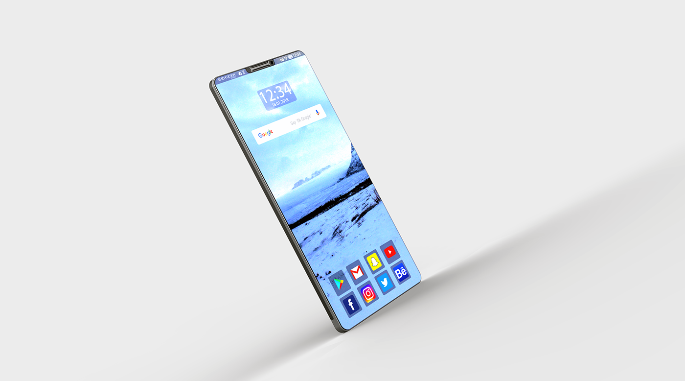 Mobile phone design，Digital design，Full screen，Touch Pad，