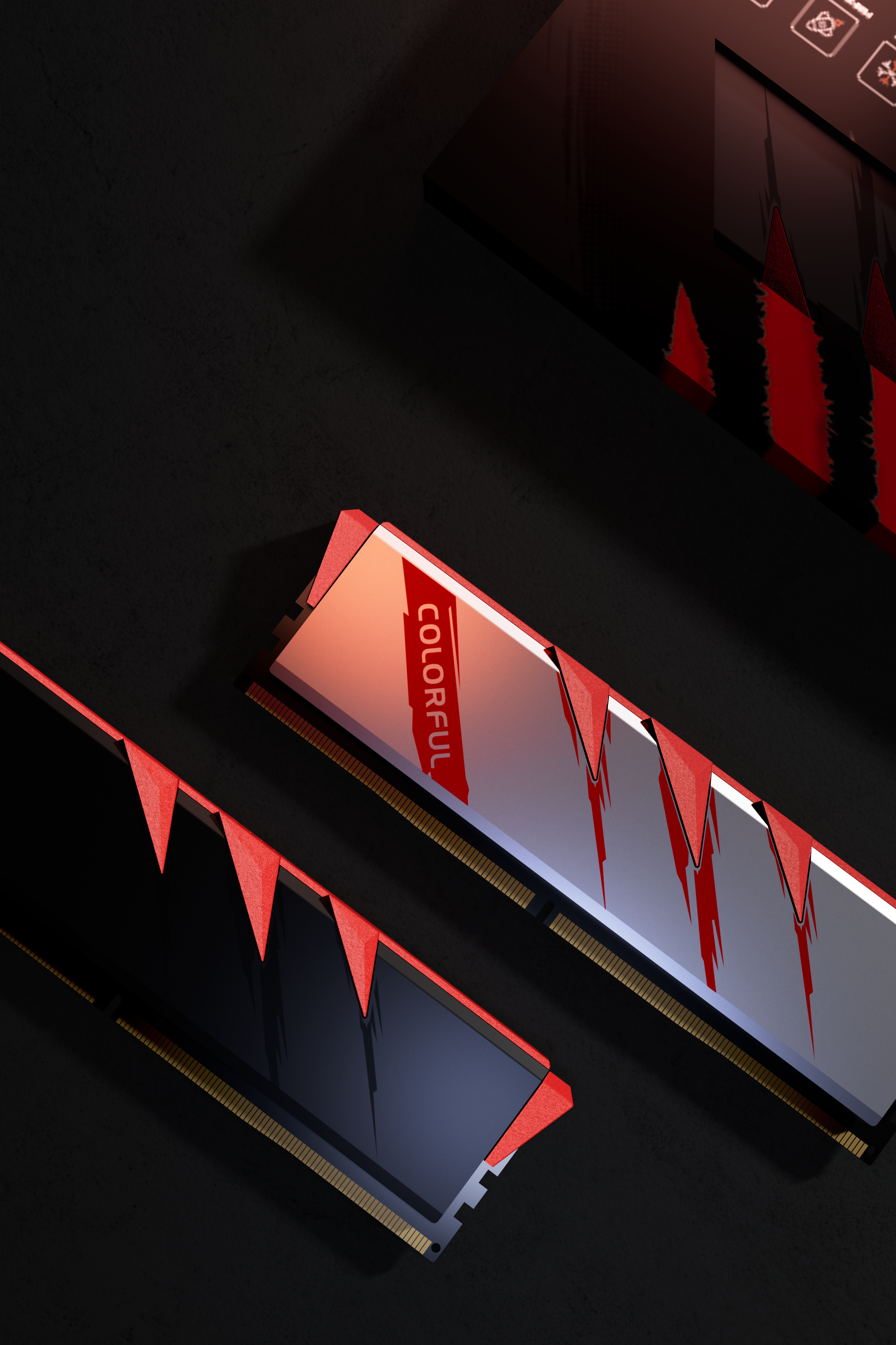 Seven rainbow，OMAHAWK，Memory module，DDR5，Computer hardware，Colorful，