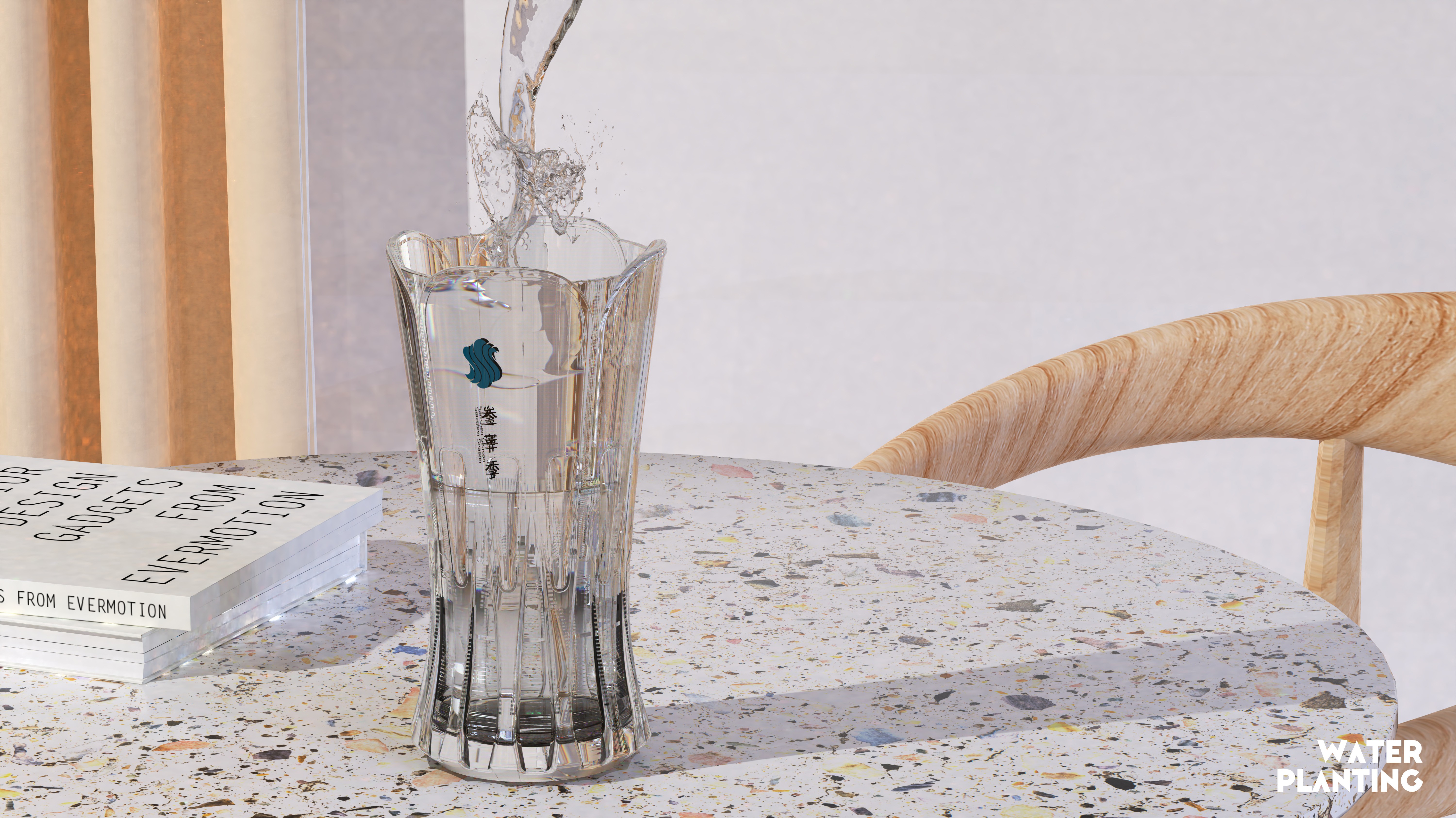 vase，Glass，Camellia，Hydroponic culture，