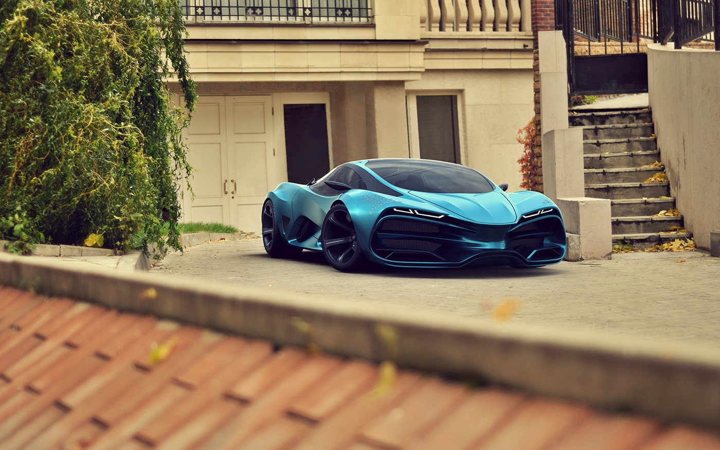 raven，Sports car，Oil sludge，Automatic design，