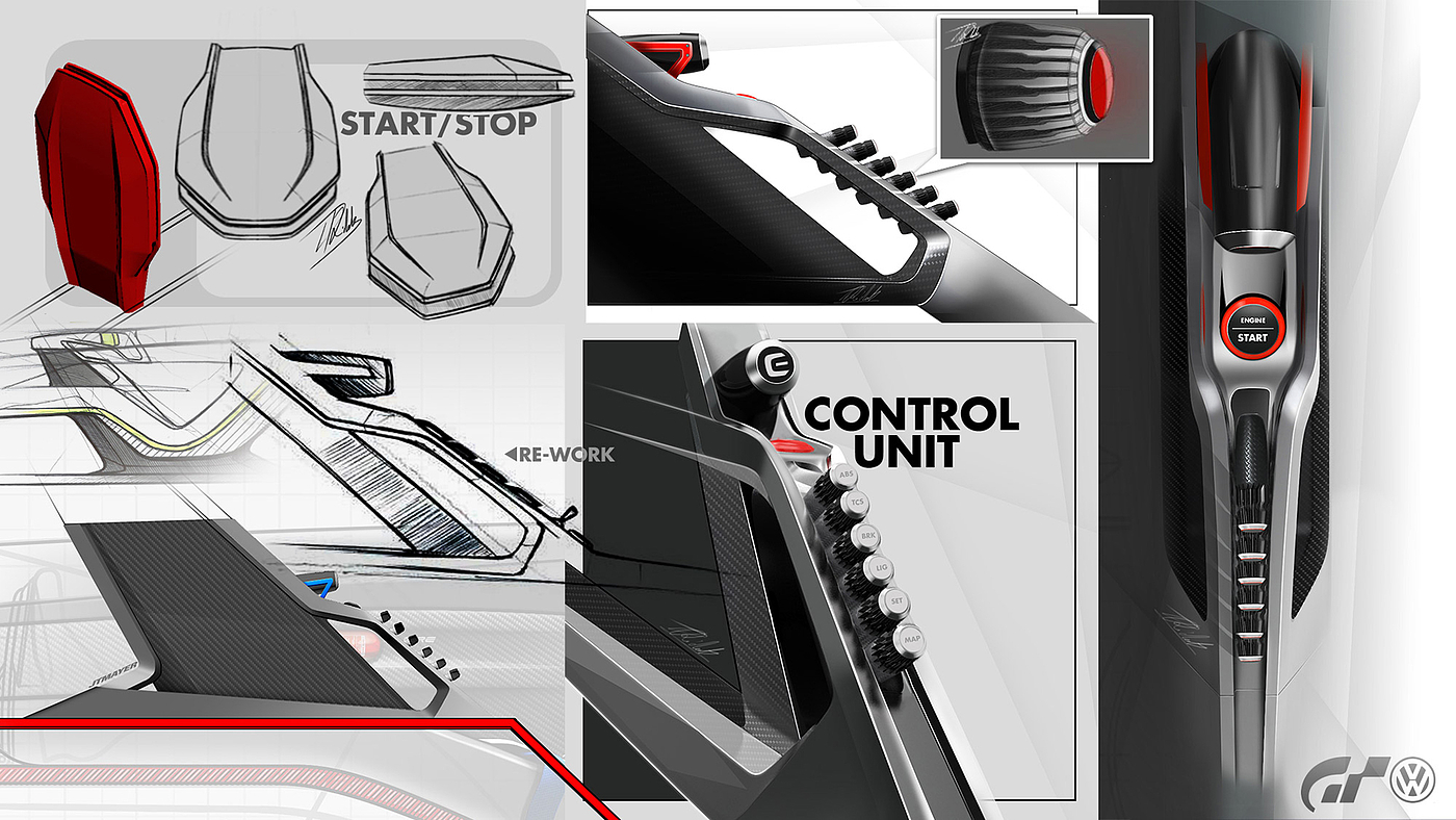 VOLKSWAGEN XE，自动化设计，草图，跑车，