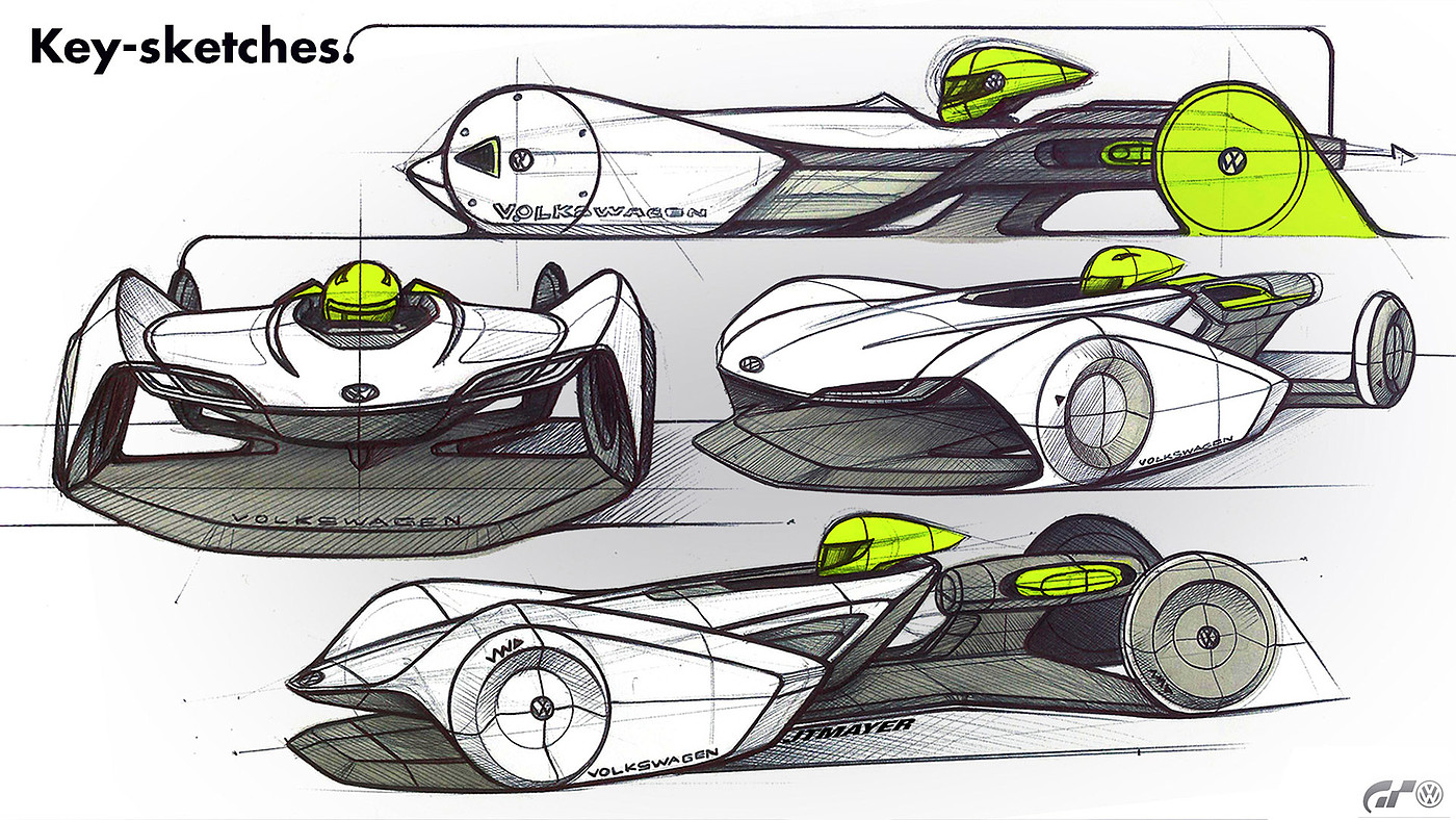 VOLKSWAGEN XE，Automatic design，sketch，Sports car，