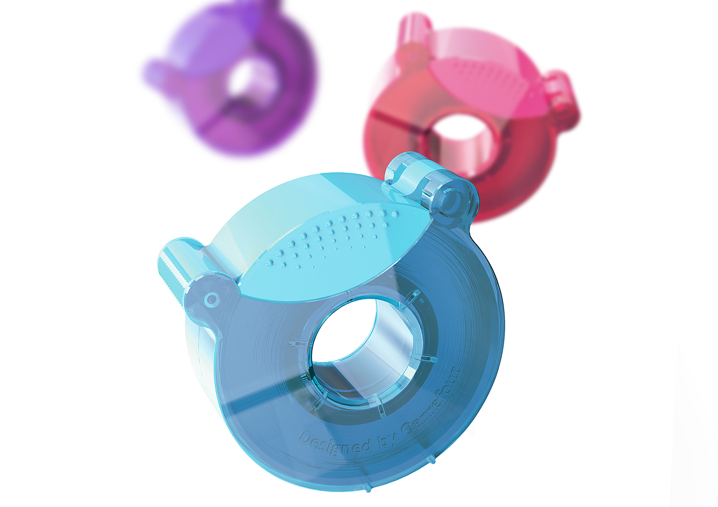 product design，Plastic，HAPPY ROLL，Tape box，