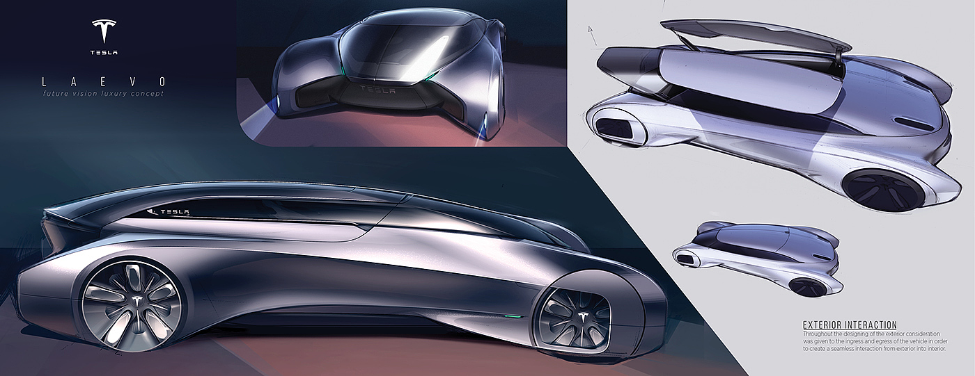 Automatic design，product design，tesla，automobile，