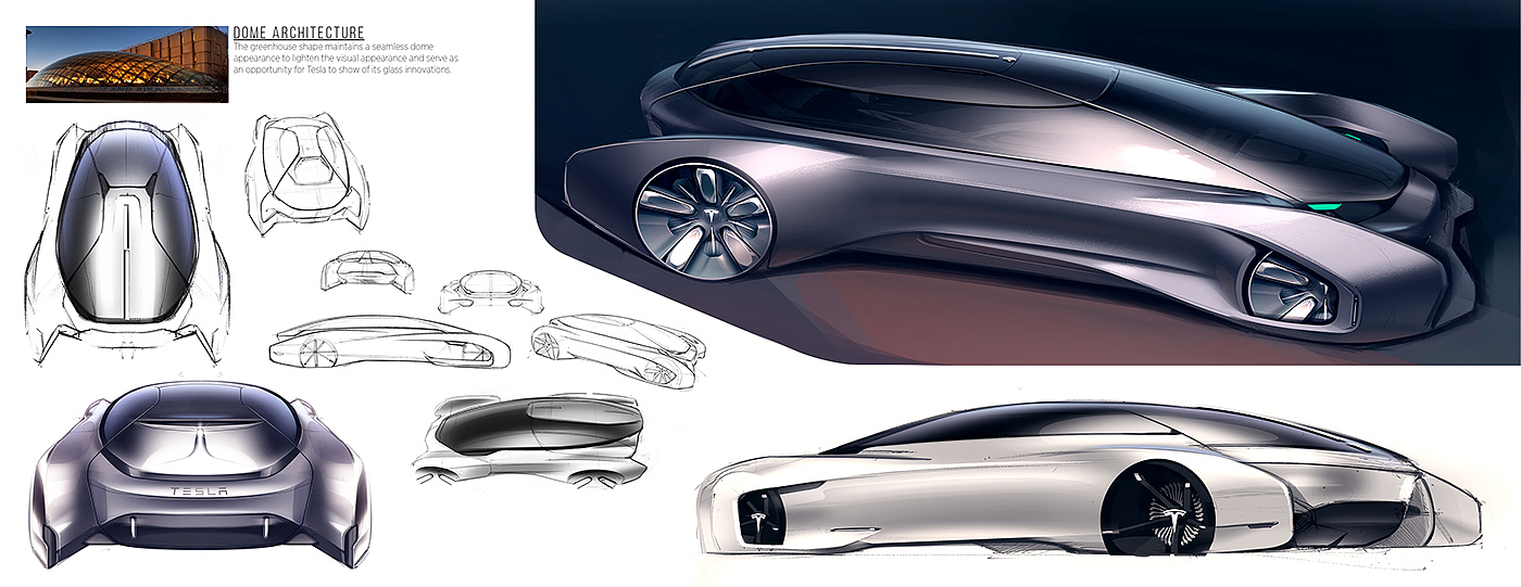 Automatic design，product design，tesla，automobile，