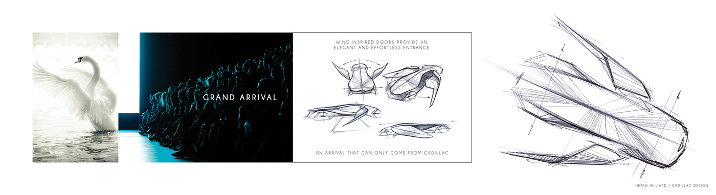 vehicle，Cadillac，Hand drawn，sketch，