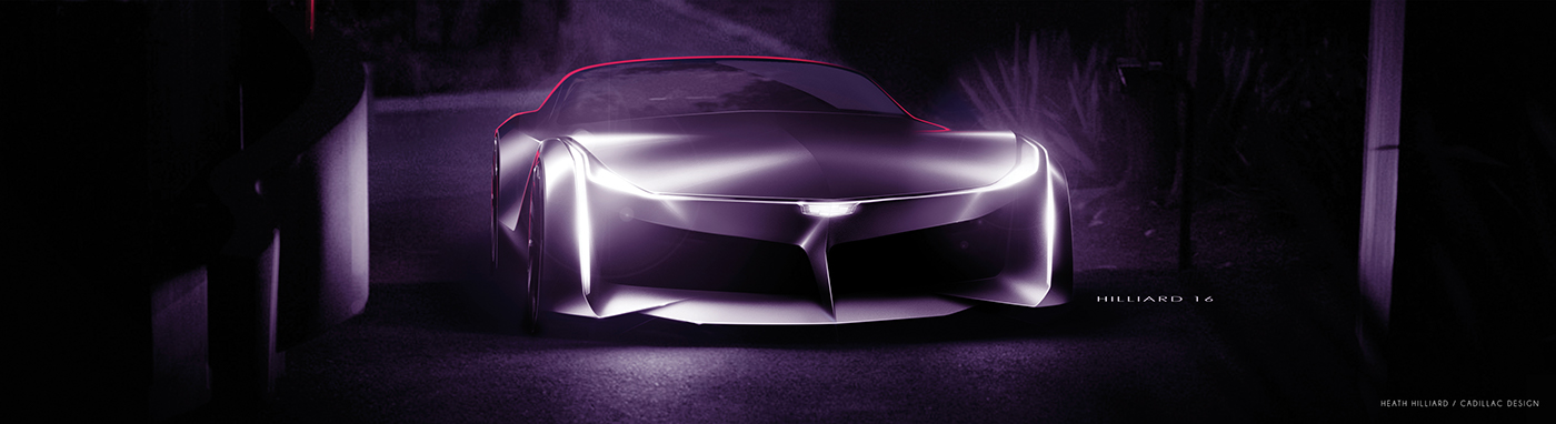 vehicle，Cadillac，Hand drawn，sketch，