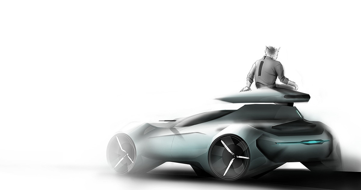 Hand drawn，automobile，modelling，