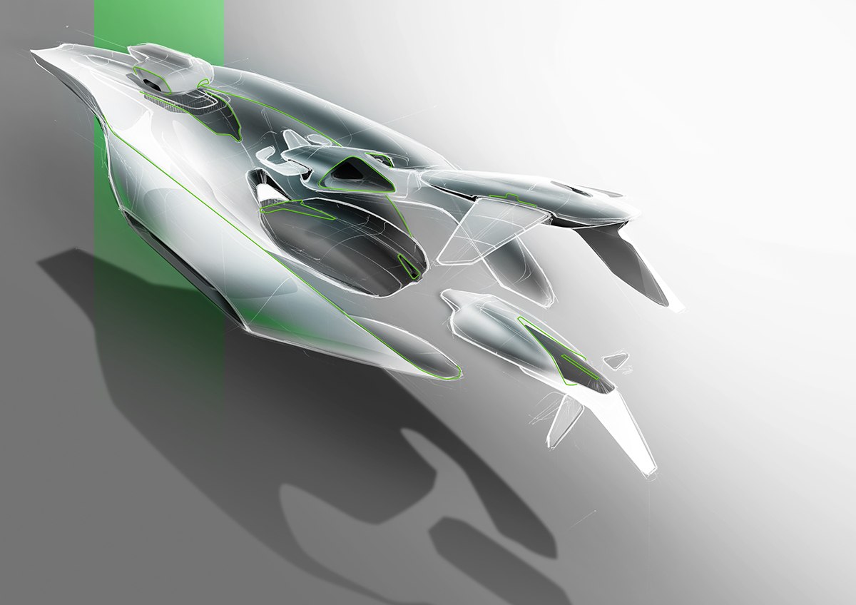 Hand drawn，automobile，modelling，