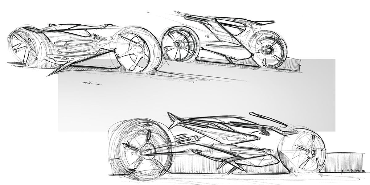 Hand drawn，automobile，modelling，