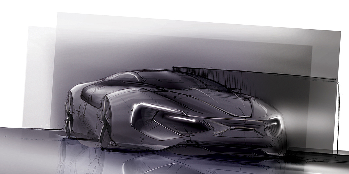 Hand drawn，automobile，modelling，