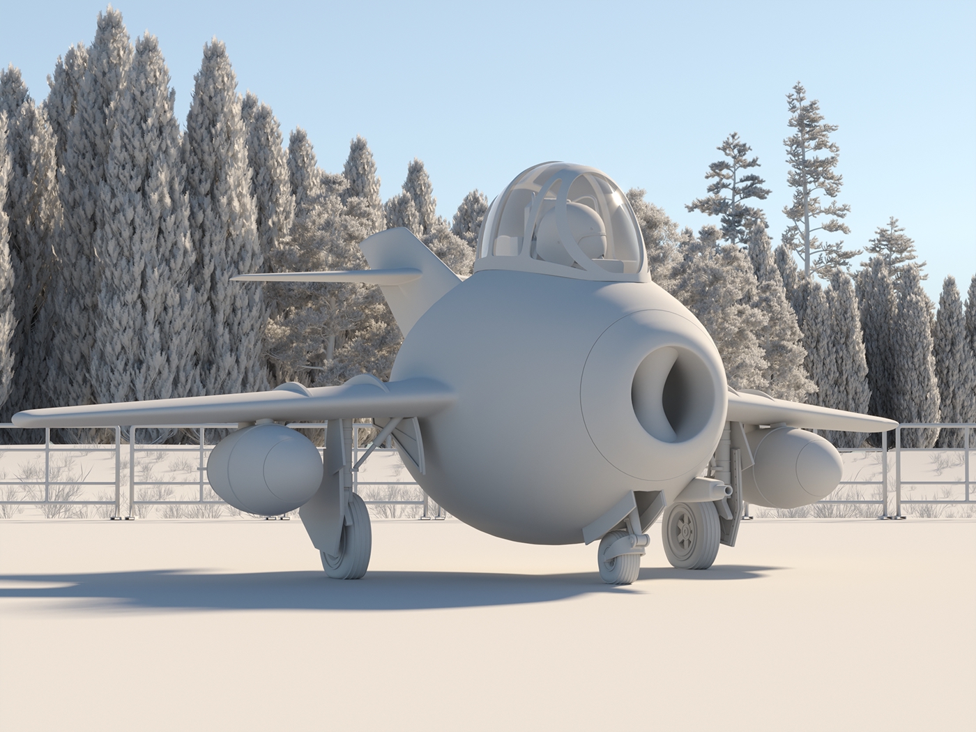 MIG，Fighter，Render，details，modeling，