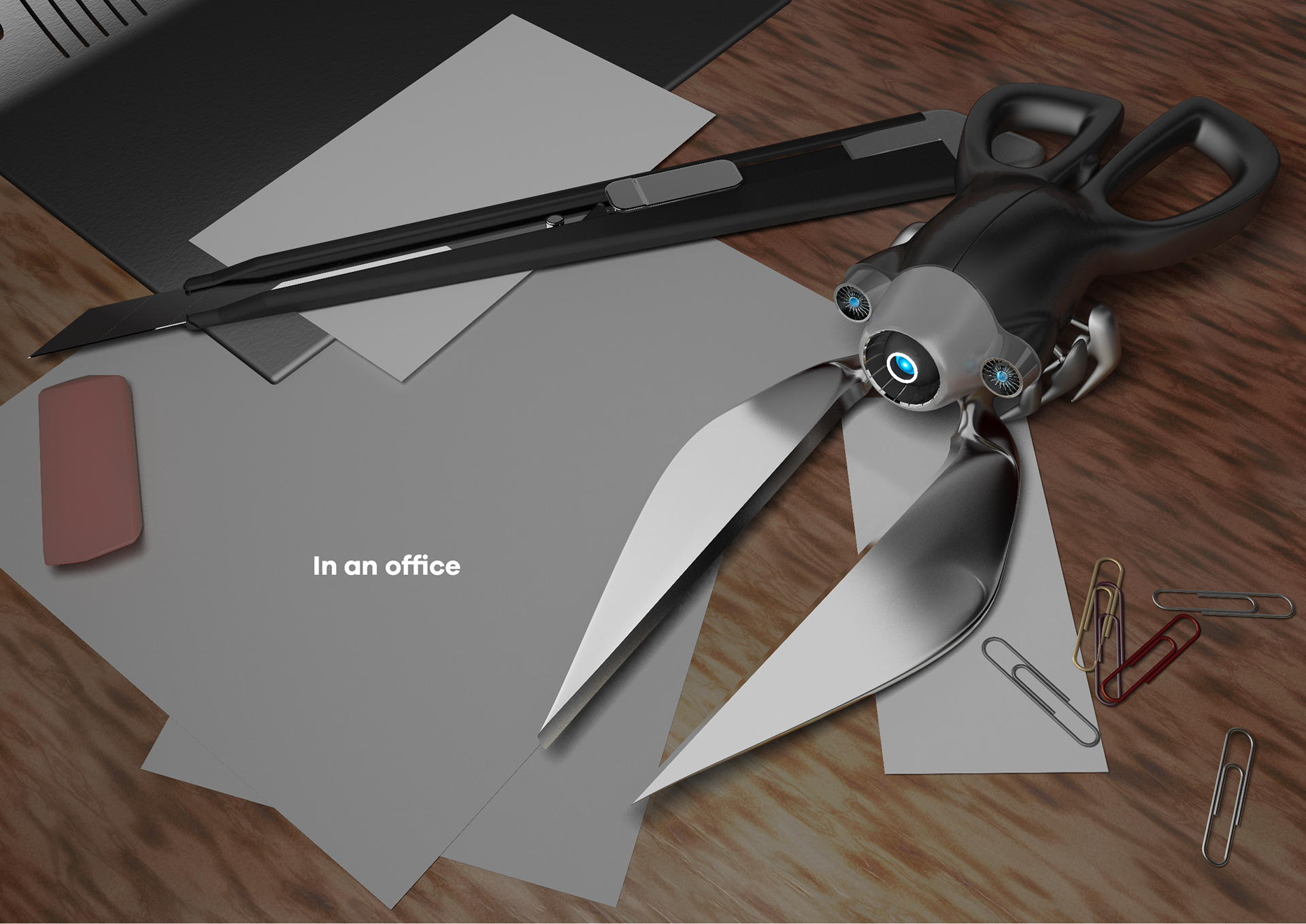 Driod，conceptual design，scissors，