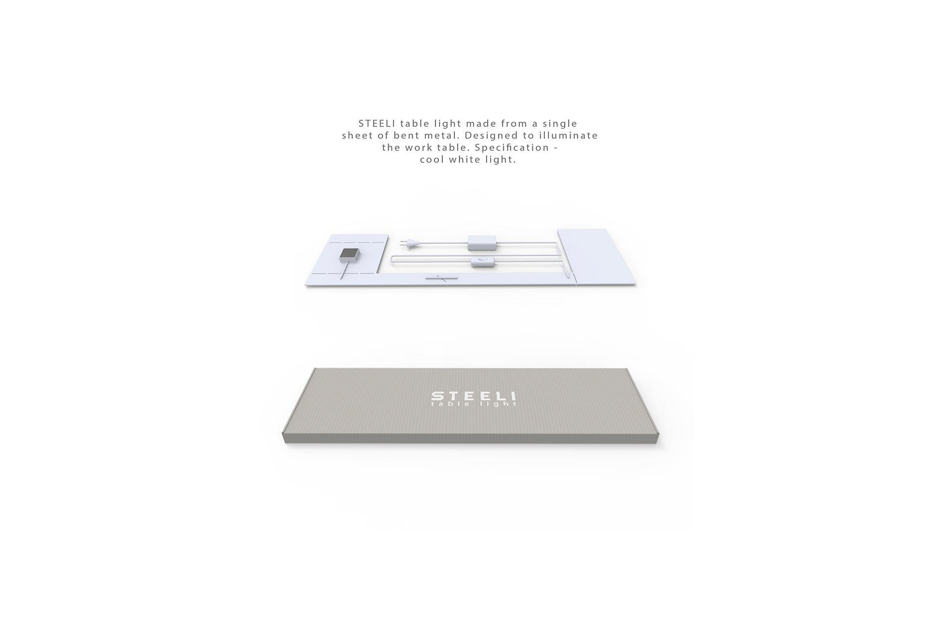 STEEL，Desk lamp，Minimalist，