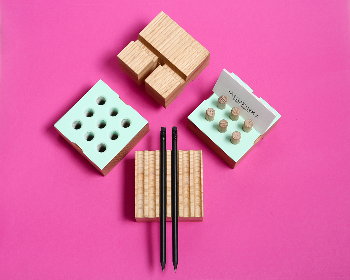 Tool design，Desktop storage，wood，Office efficiency，