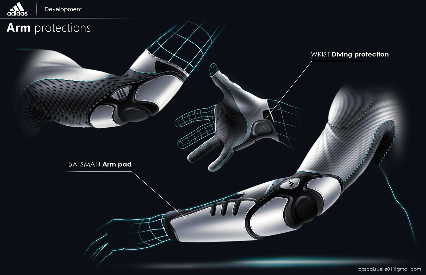 Wearable ，Cricket，Adidas，conceptual design，motion，