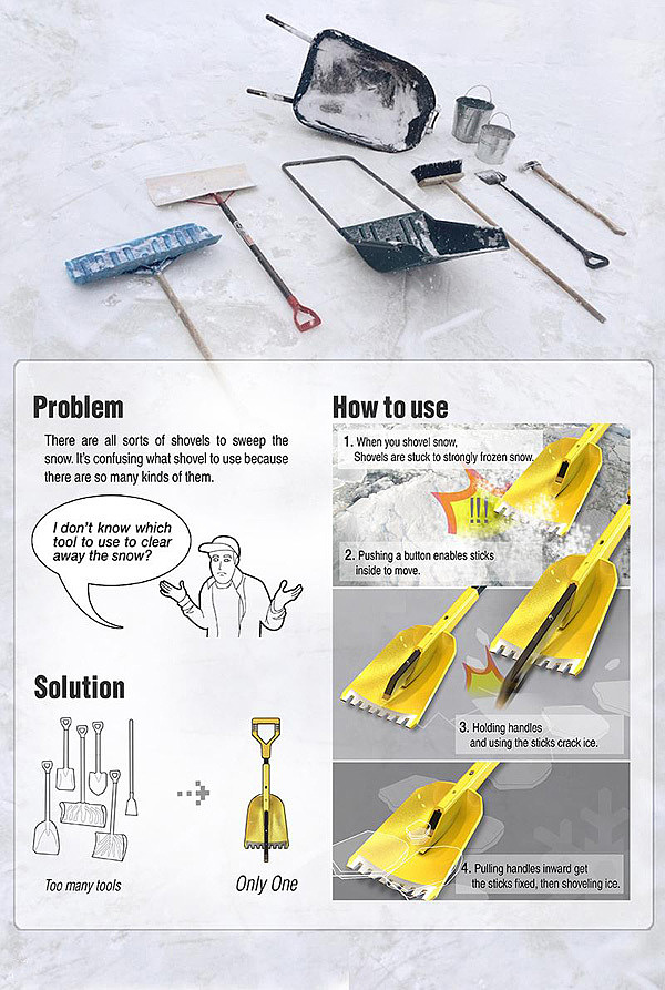 industrial design，product design，Shovel，tool，Snow removal，Sanitation，