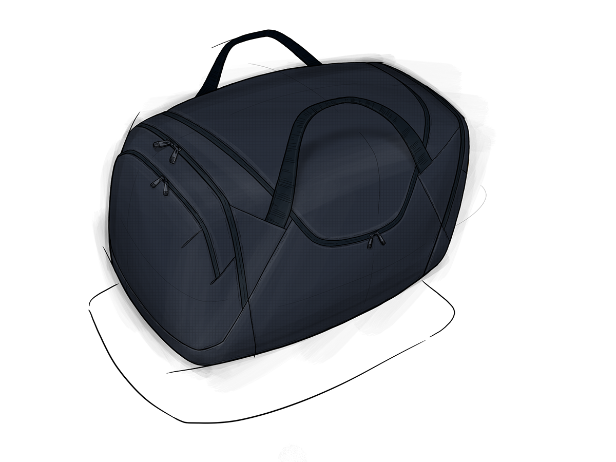 knapsack，product design，industrial design，Hand drawn，